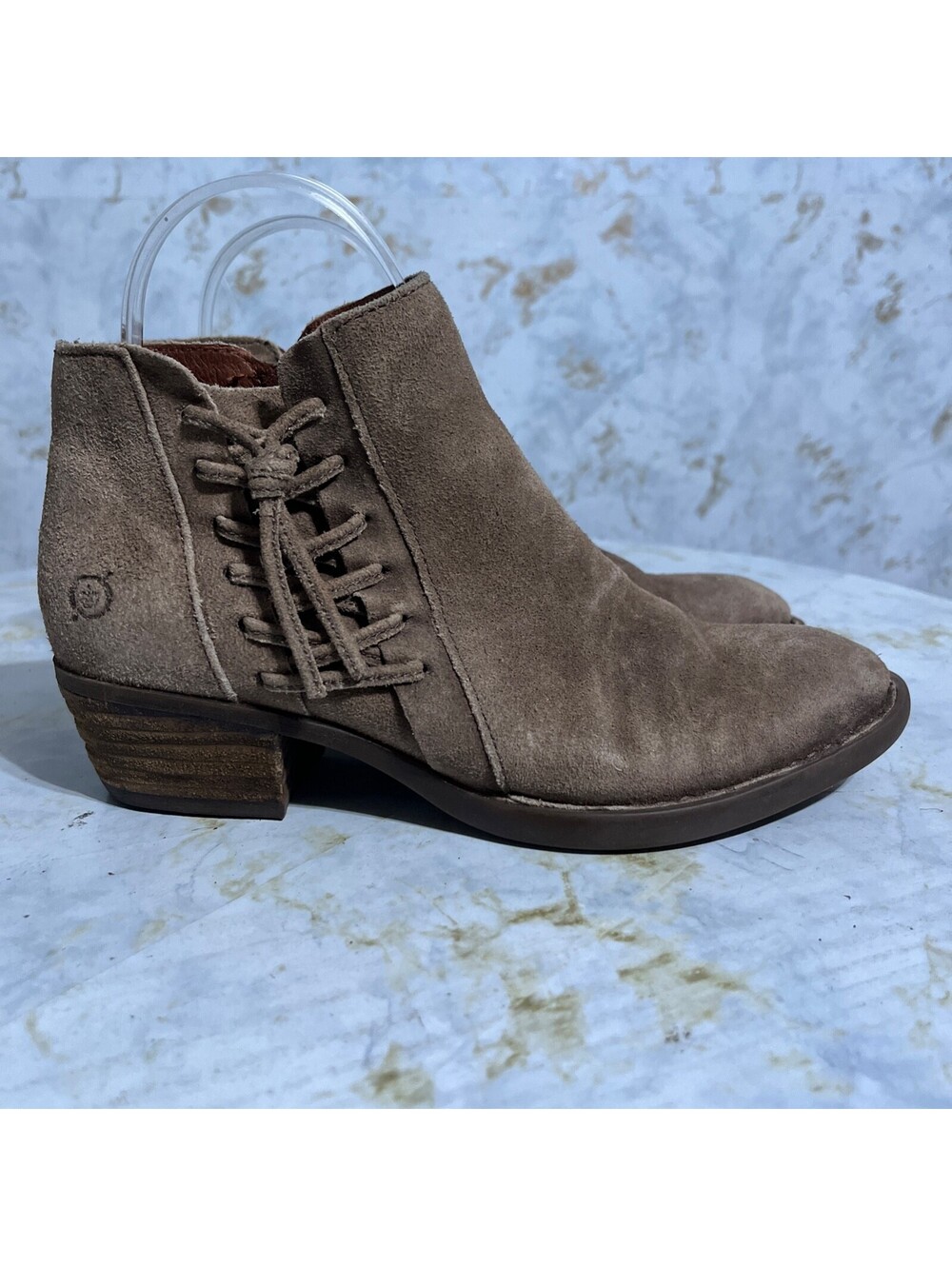 Born Bessie Women's Size 6M Shoes Brown Leather Comfort Zip Tassel Ankle Boots
